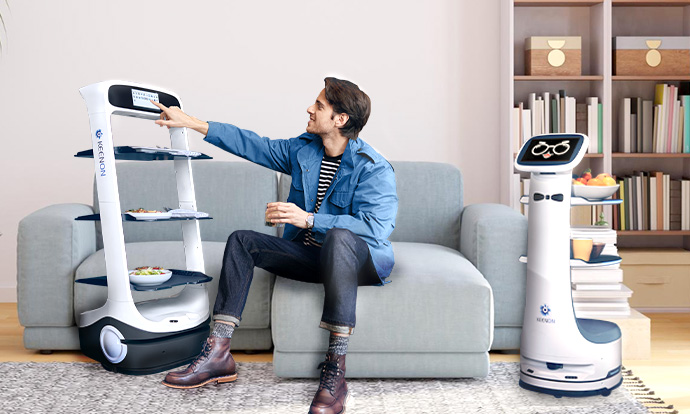 Keenon Smart Catering Delivery, robot pelayan yang bisa berinteraksi dengan pelanggan